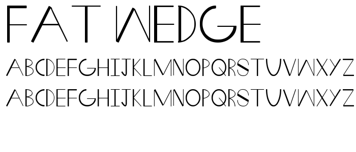 Fat Wedge font